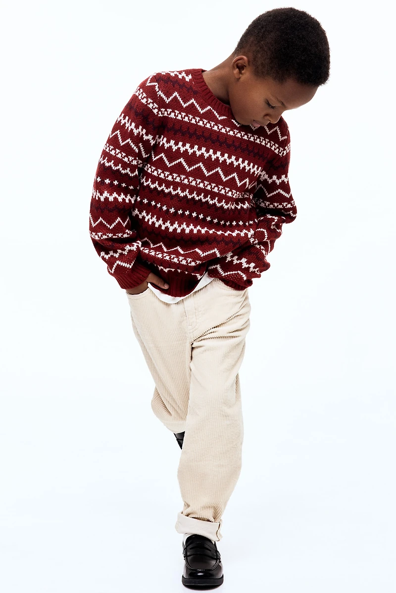Jacquard-Knit Sweater