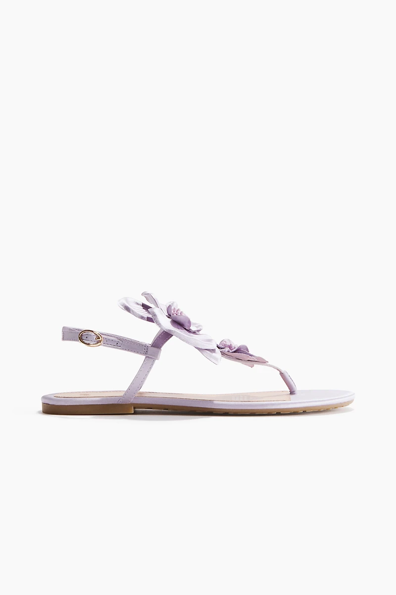 Appliquéd Strappy Sandals