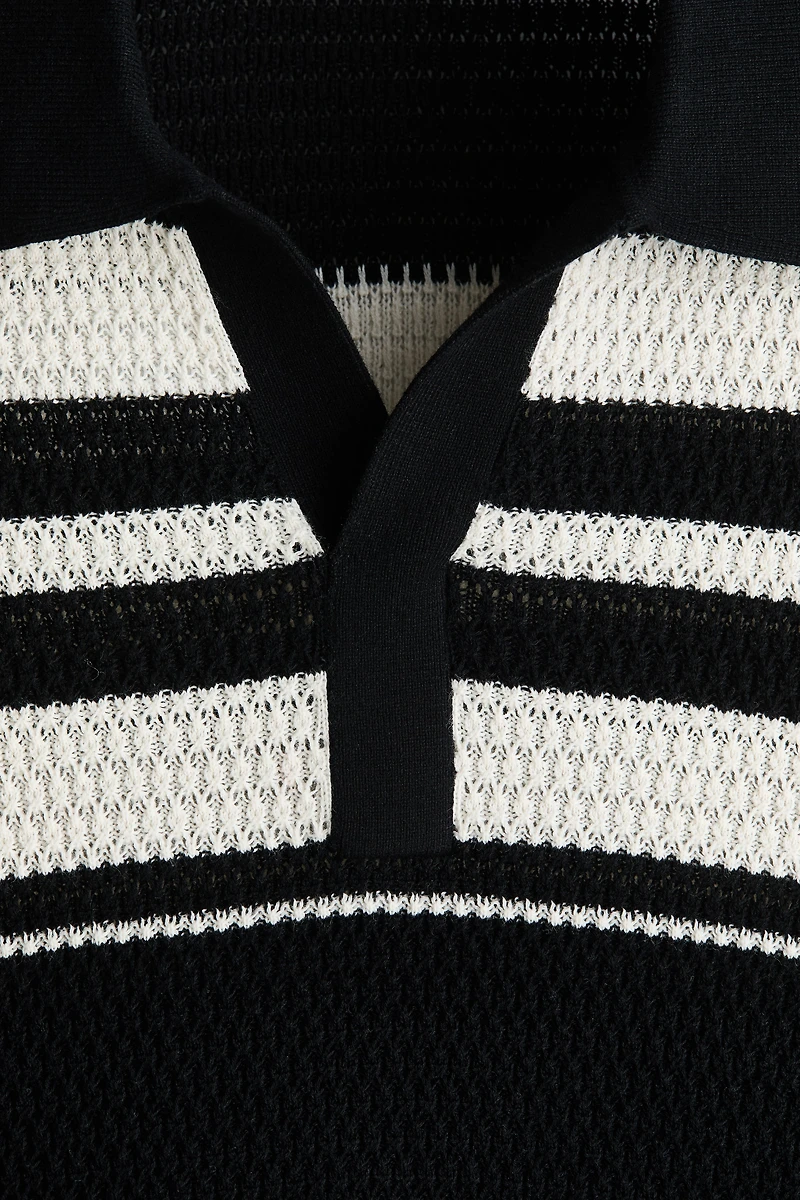 Regular-Fit Pointelle-Knit Polo Shirt