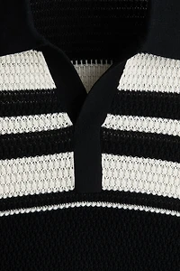 Regular-Fit Pointelle-Knit Polo Shirt