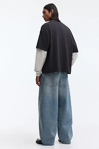 T-shirt à effet superposé ample en coton