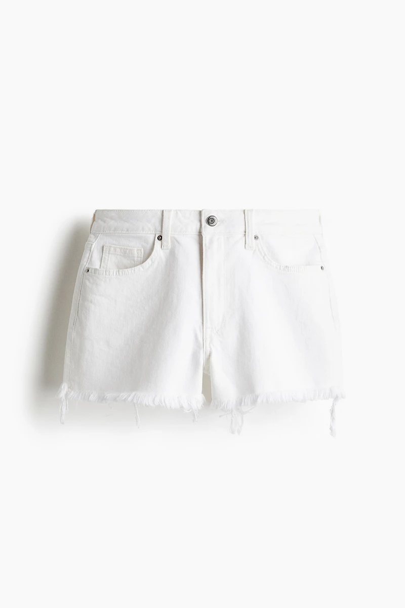 Short taille haute en denim