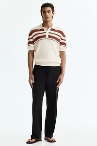 Polo classique en tricot pointelle