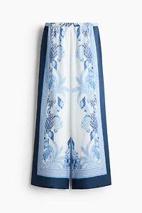 Wide-Leg Lyocell Pants