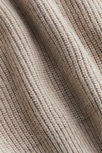 Rib-Knit Sweater with Collar