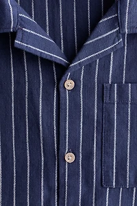 Chemise en coton à col cubain