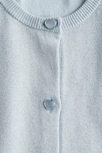 Fine-Knit Glittery Cardigan