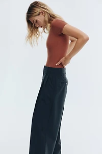 Short-Sleeved Microfiber Bodysuit