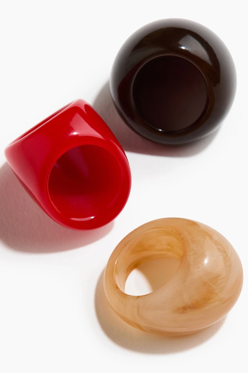 3-pack chunky rings
