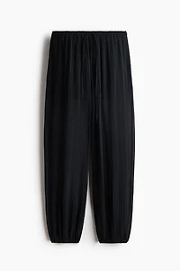 Crinkled Balloon-Leg Pants