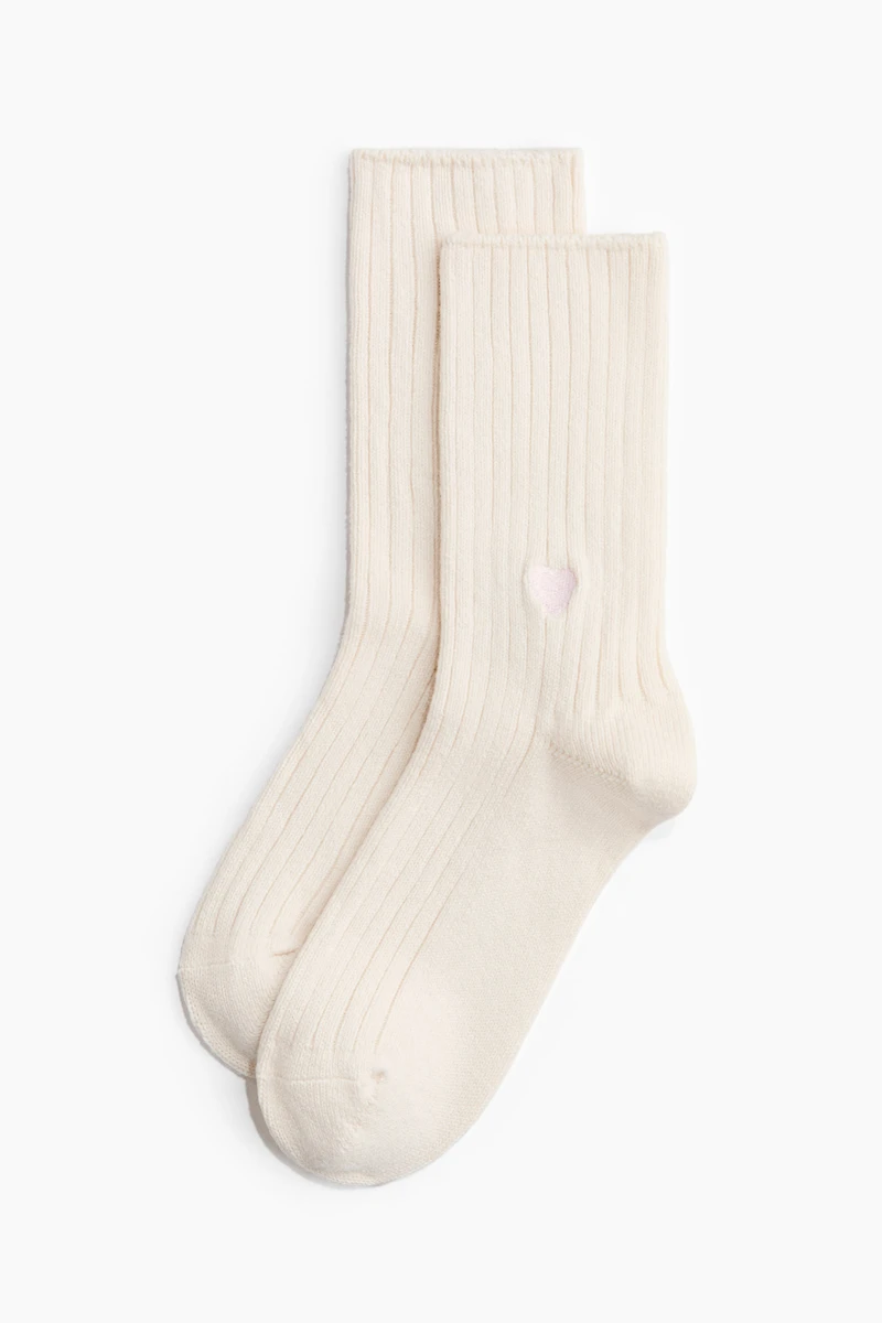 Rib-Knit Socks