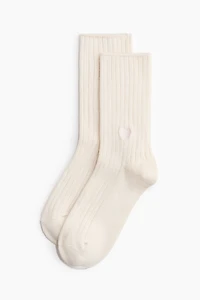 Rib-Knit Socks