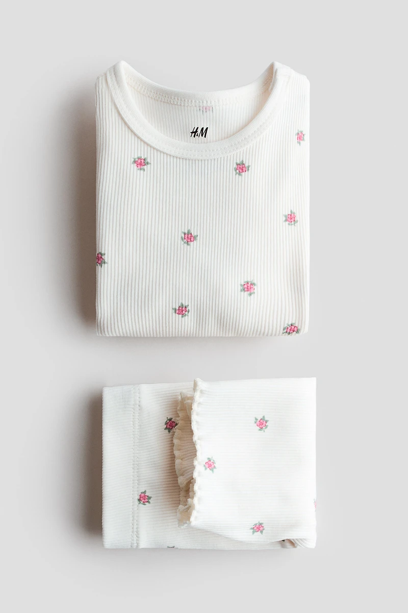 Ensemble 2 pièces en coton côtelé