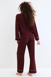 MAMA Piping-detail Pajamas