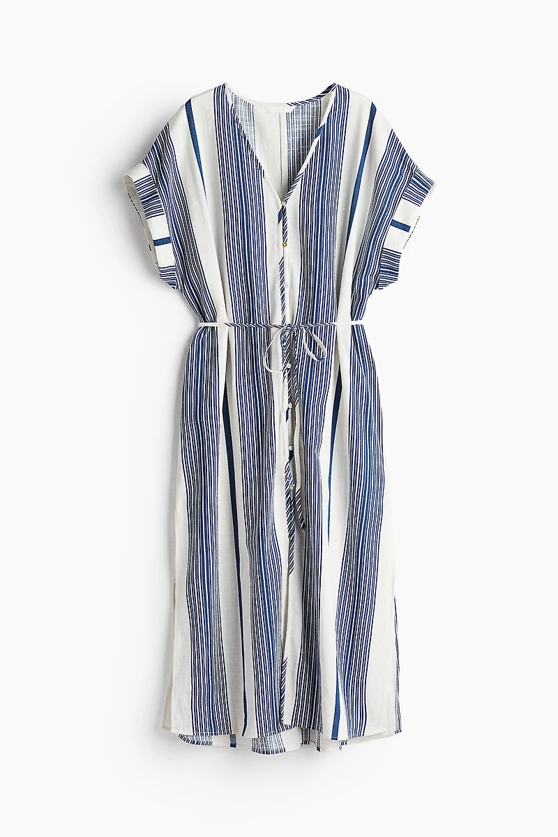 Button-front Crêpe Dress
