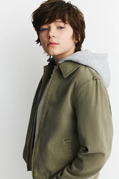Hooded Twill Shacket