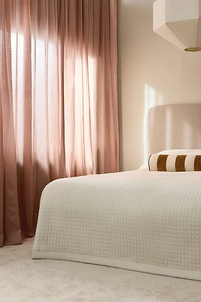 1-Pack Wide Linen-Blend Curtain Panel