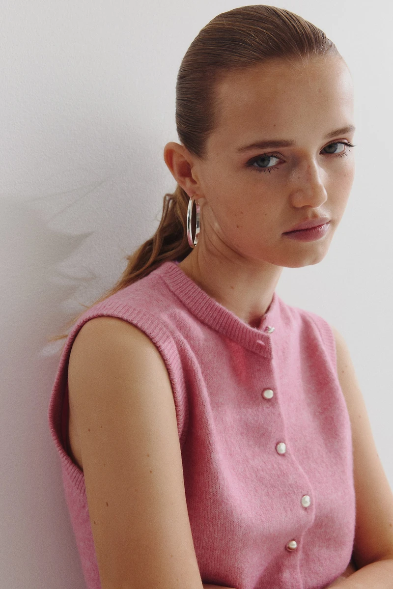 Gilet sans manches en tricot