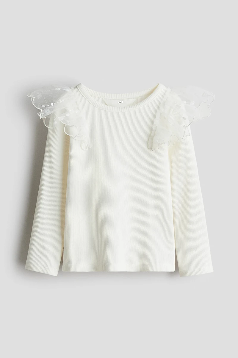 Haut en coton avec tulle