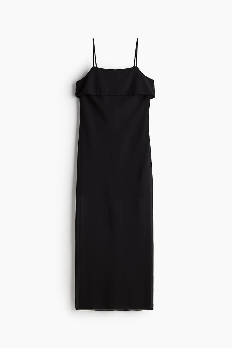 Robe à bretelles fines en mousseline