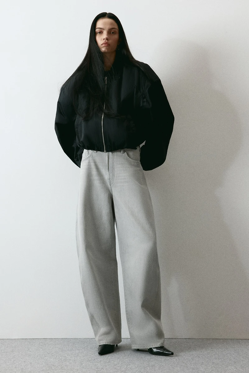 Barrel Leg High Waist Jeans