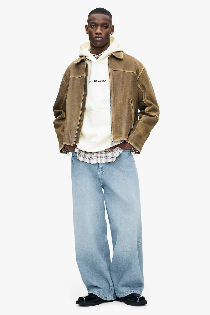 Loose-Fit Printed Hoodie