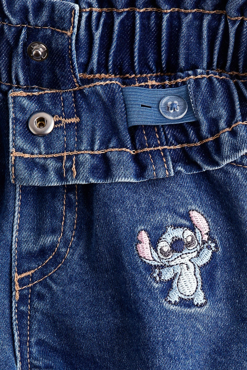 Short en denim avec motifs