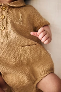 Cotton Seersucker Romper Suit
