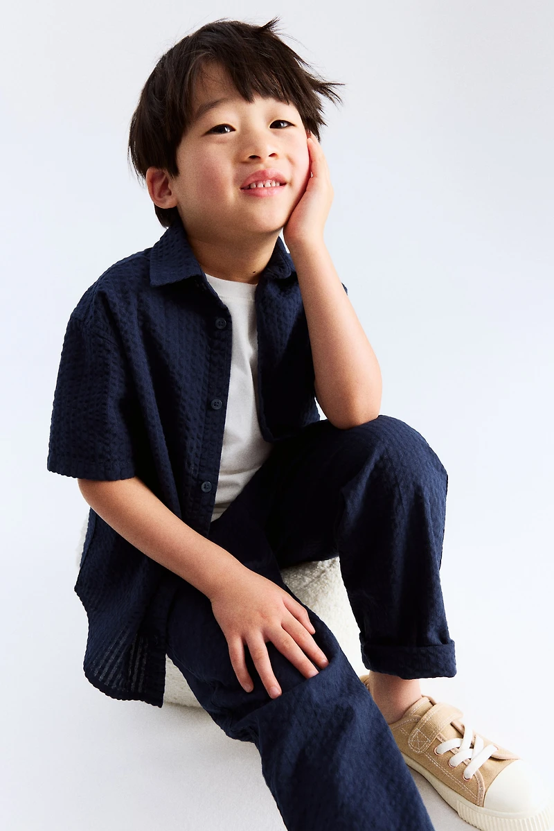 Cotton Seersucker Pants