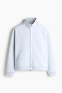 Loose-Fit Boxy Sweatshirt Jacket