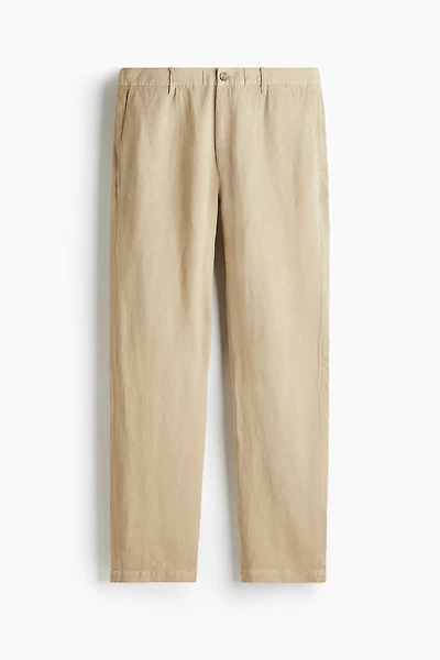 Pantalon classique en lin mélangé