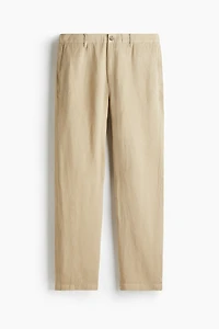 Regular-Fit Linen-Blend Pants