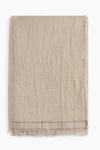 Linen-Blend Muslin Scarf