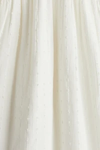 Balloon-sleeved Cotton Dress