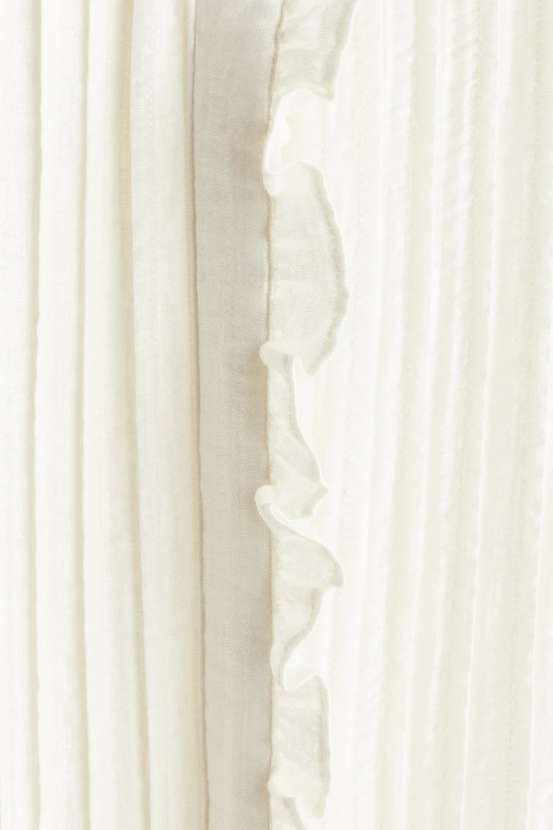 Ruffle-trimmed Muslin Blouse