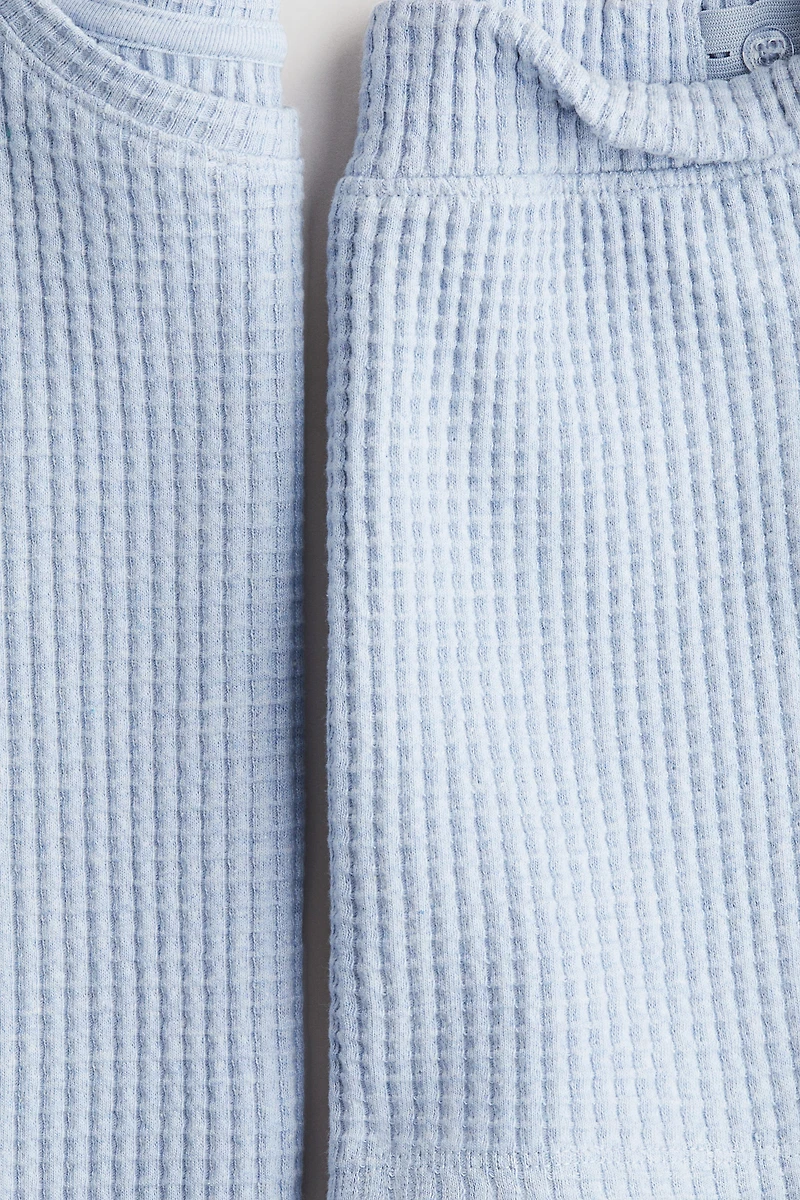 2-Piece Waffled Jersey Set