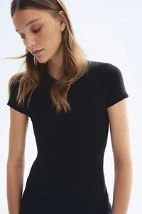 Short-Sleeved Microfiber Bodysuit