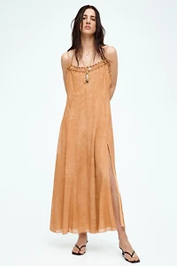 Robe à bretelles fines en mousseline