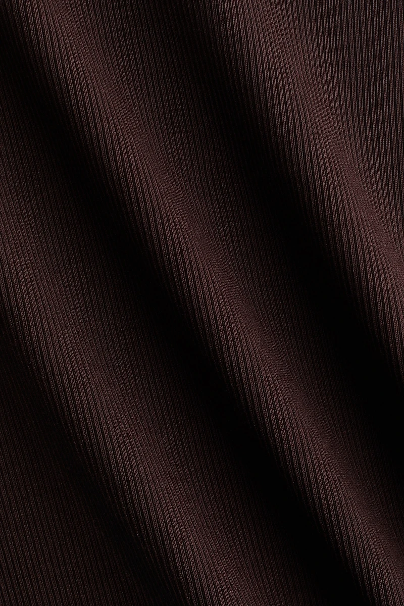 Ribbed Scoop-Neck T-Shirt