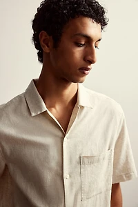 Regular Fit Linen-Blend Resort Shirt