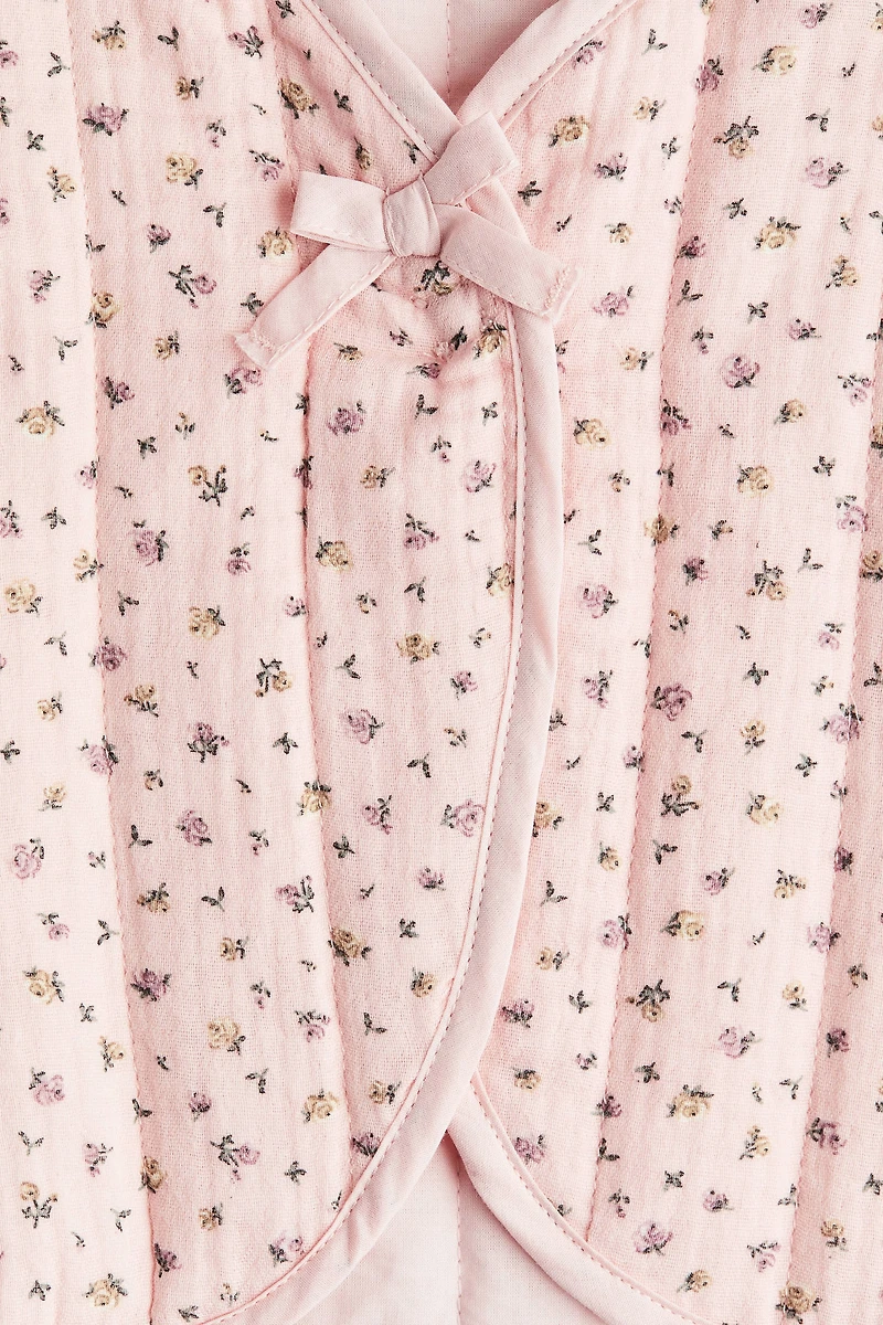 Chandail sans manches matelassé en mousseline