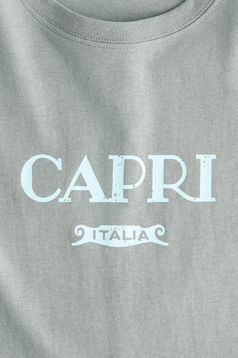 Oversized T-Shirt with Printed Motif