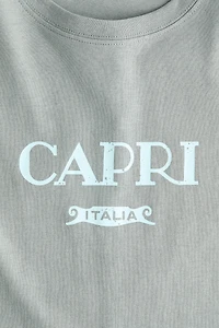 Oversized T-Shirt with Printed Motif
