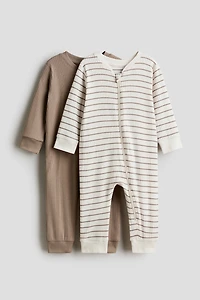 2-Pack Cotton Pajama Jumpsuits