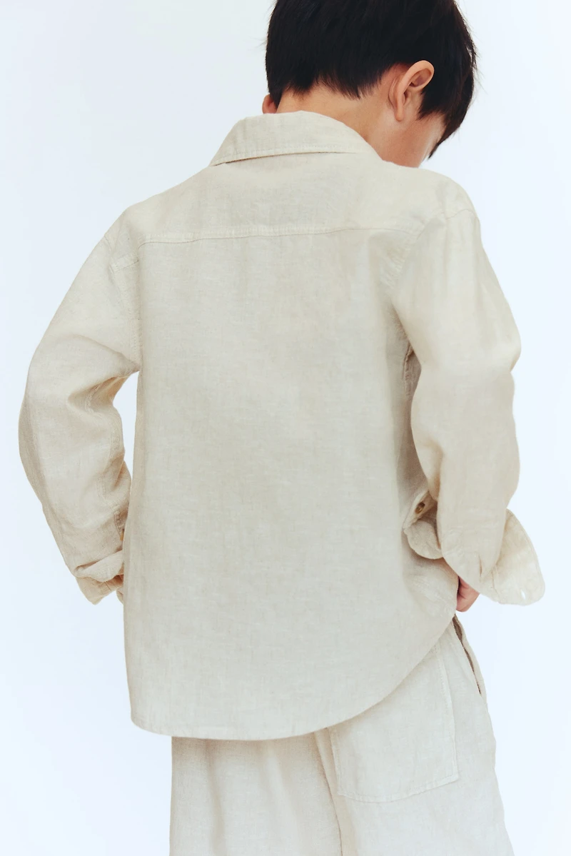 Linen-Blend Shirt