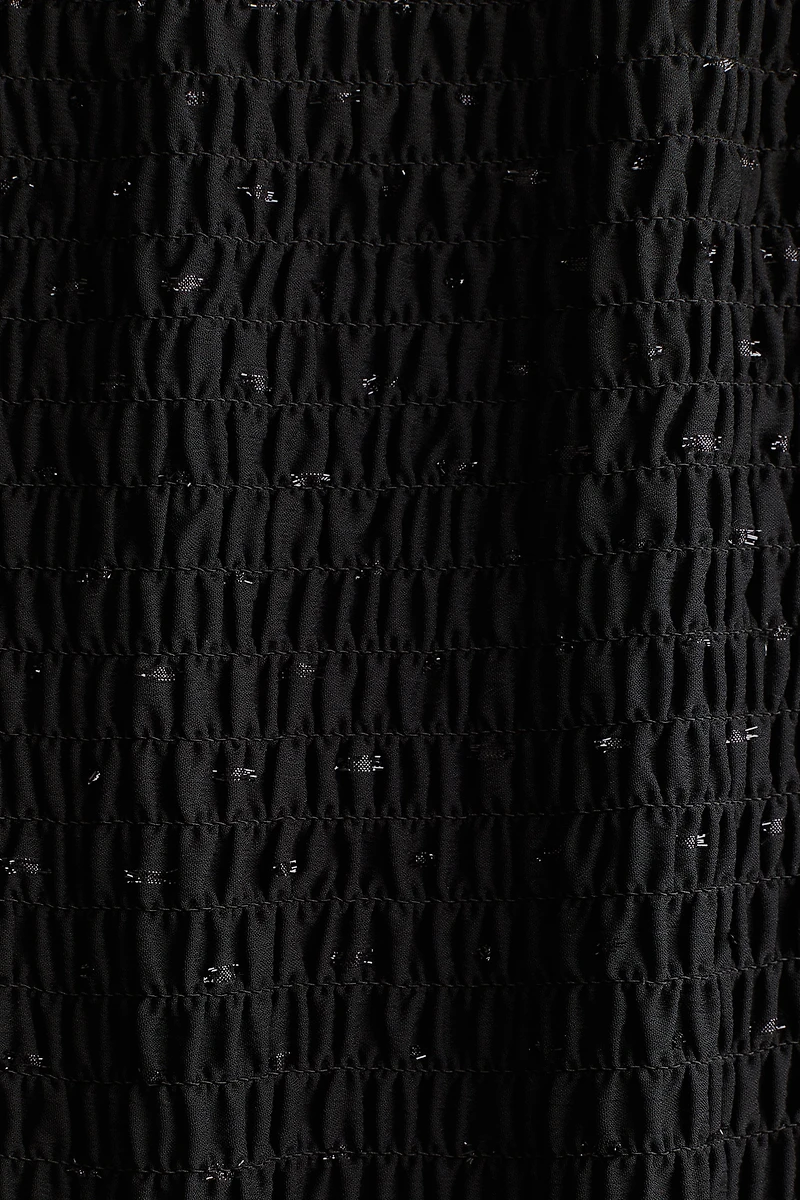 Robe en nid d'abeille à volants