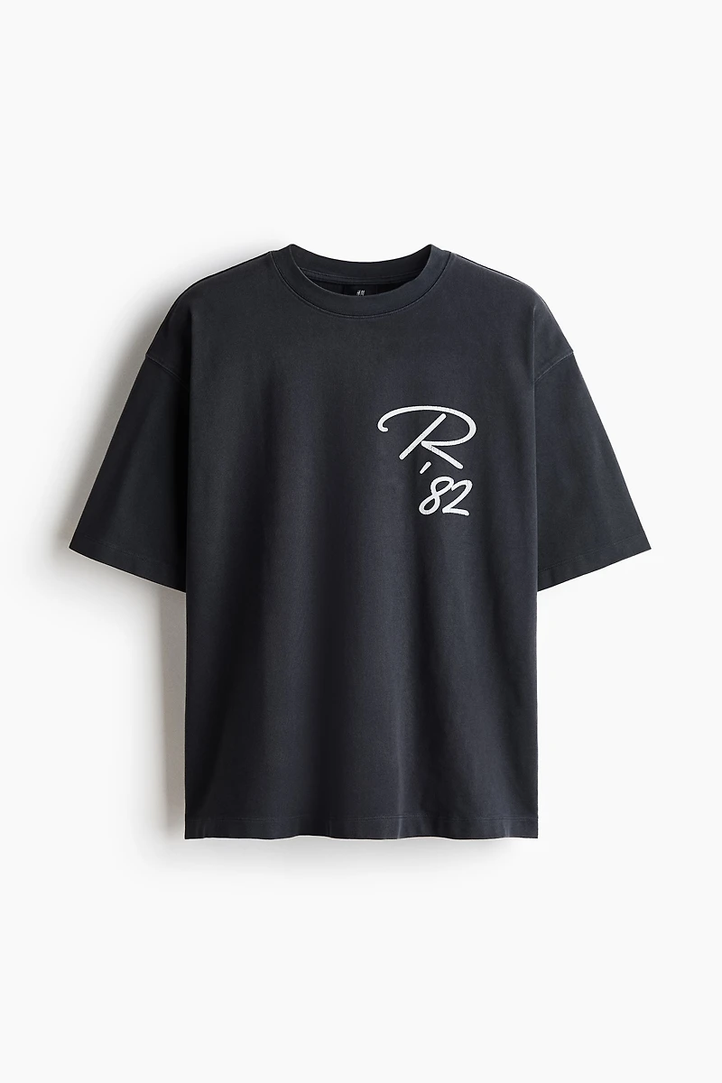Oversized Printed Cotton T-Shirt
