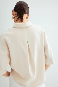 Chemise en lin mélangé