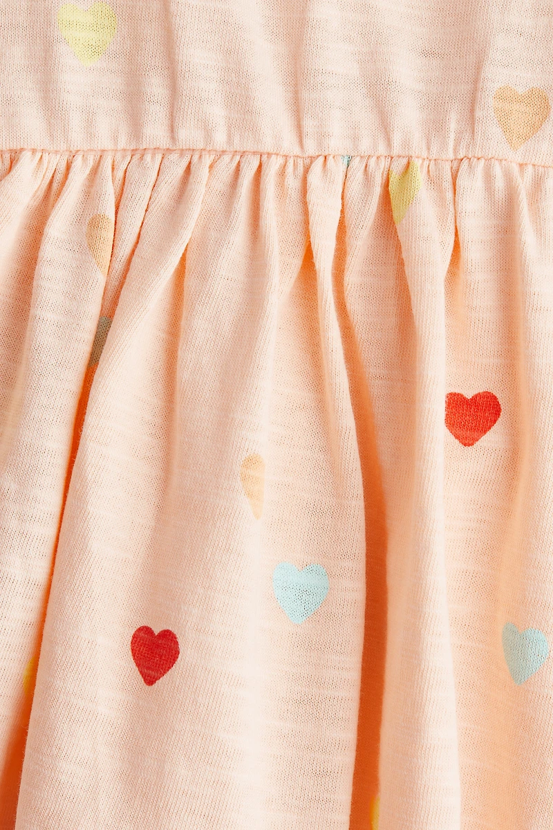 Flutter-Sleeved Cotton Dress