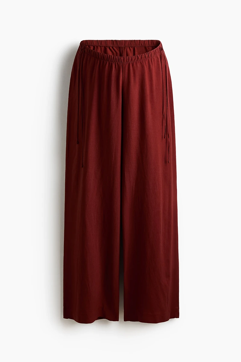 MAMA Linen-Blend Drawstring Pants